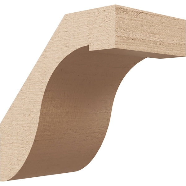 Ekena Millwork 5-inch W x 8-inch D x 8-inch H Del Monte Rough Cedar Woodgrain TimberThane Knee Brace, Primed BRCUR05X08X08DELRCPR - main